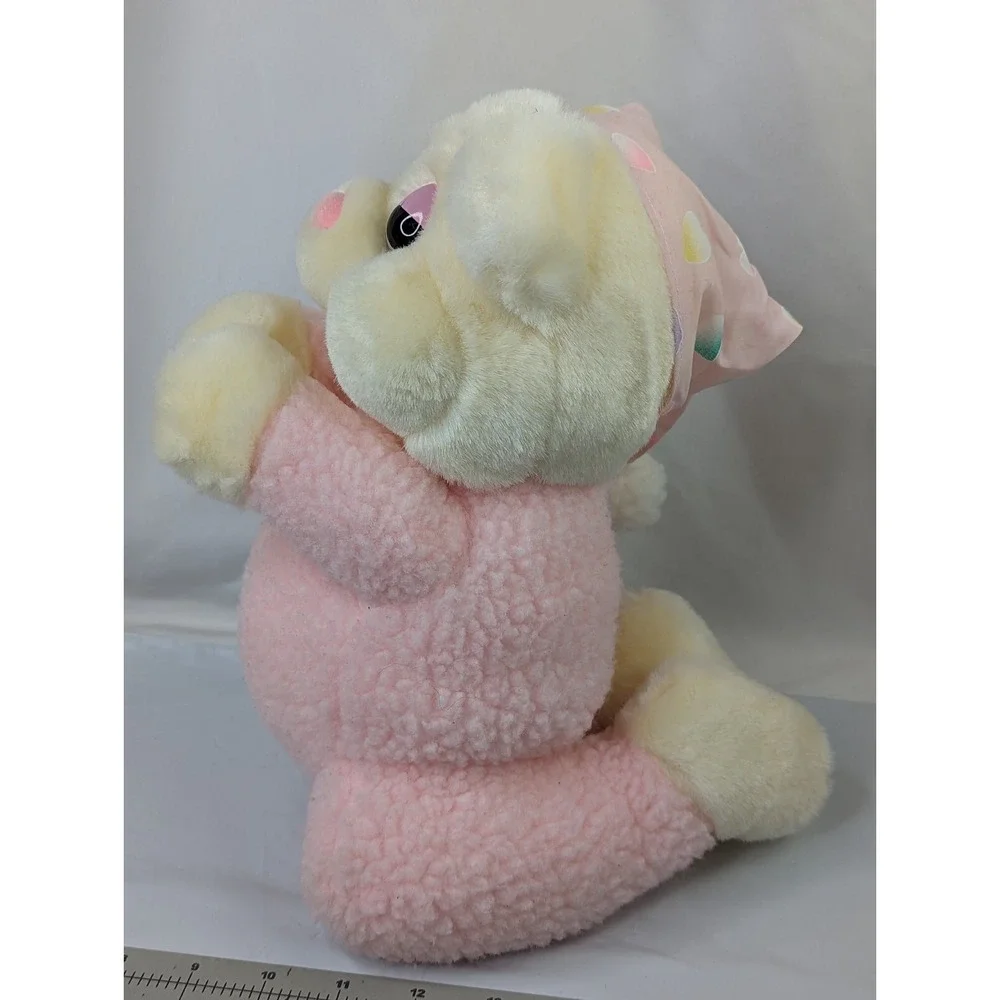 Prayer Bear Plush Cream Pink Sherpa 12 Inch Heart Cap‎ Tb Trading Co Stuffed